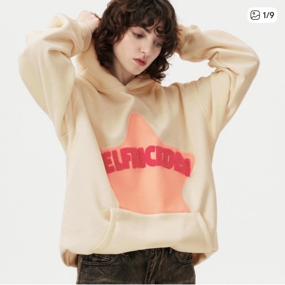 Aelfric Eden vintage embroidery Eden star V303 hoodie unisex large - Picture 2 of 14